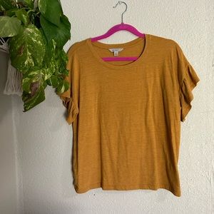 Calvin Klein Mustard Yellow Flutter Shirt